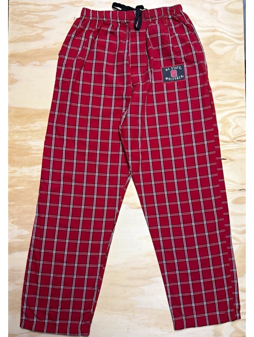 College Concepts NC State Wolfpack Red Black White Plaid Pajama Pants Size L